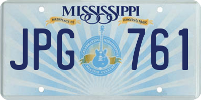 MS license plate JPG761