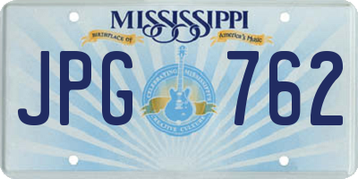 MS license plate JPG762