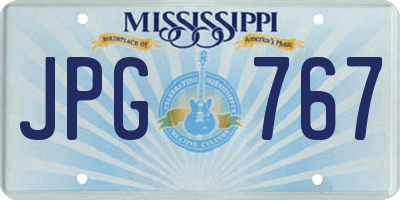 MS license plate JPG767