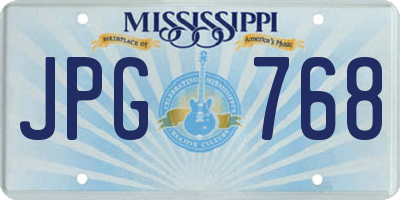 MS license plate JPG768