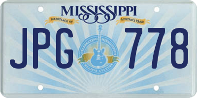 MS license plate JPG778