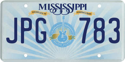 MS license plate JPG783
