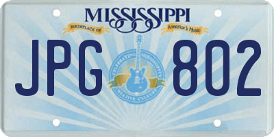 MS license plate JPG802