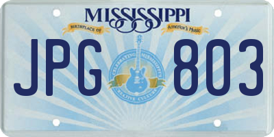 MS license plate JPG803