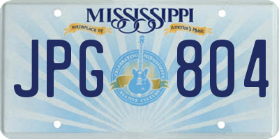 MS license plate JPG804