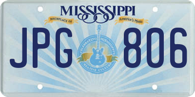 MS license plate JPG806