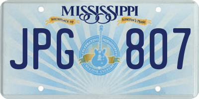 MS license plate JPG807