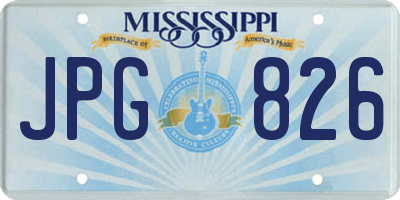 MS license plate JPG826