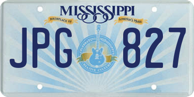MS license plate JPG827