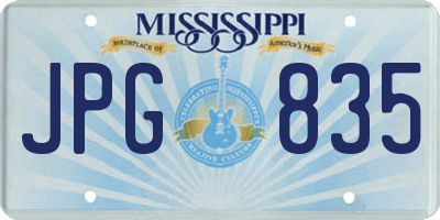 MS license plate JPG835