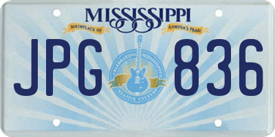 MS license plate JPG836