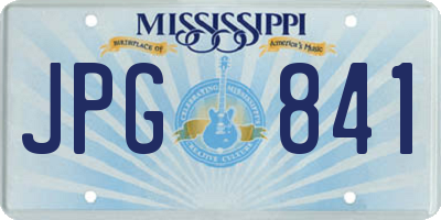 MS license plate JPG841