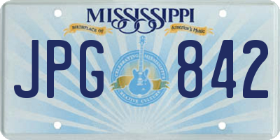 MS license plate JPG842