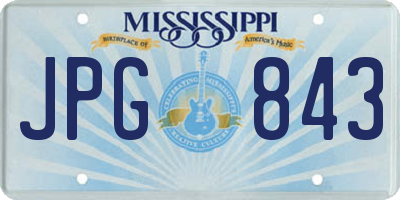 MS license plate JPG843