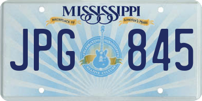 MS license plate JPG845