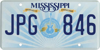 MS license plate JPG846