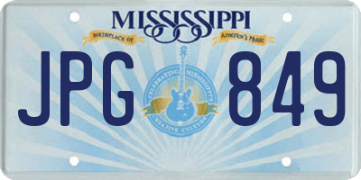 MS license plate JPG849