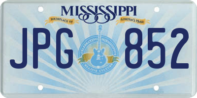 MS license plate JPG852