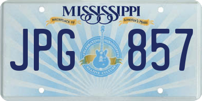 MS license plate JPG857