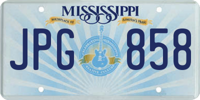 MS license plate JPG858