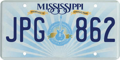 MS license plate JPG862