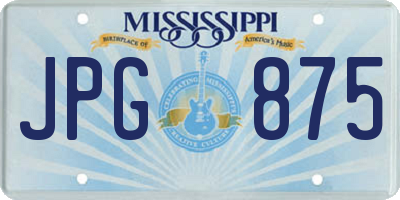 MS license plate JPG875
