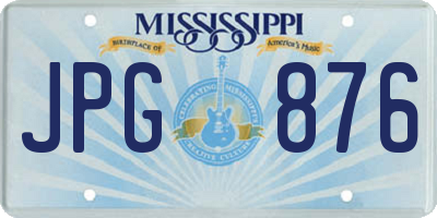 MS license plate JPG876