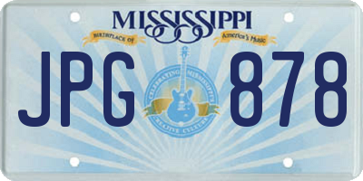 MS license plate JPG878