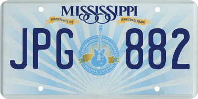 MS license plate JPG882