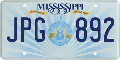MS license plate JPG892