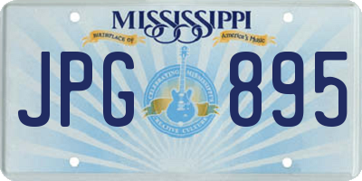 MS license plate JPG895