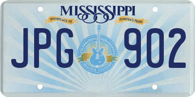 MS license plate JPG902