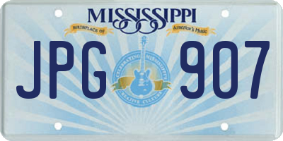 MS license plate JPG907