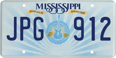 MS license plate JPG912