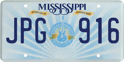 MS license plate JPG916