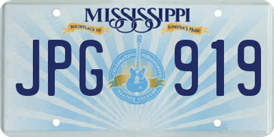 MS license plate JPG919