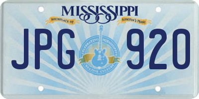 MS license plate JPG920