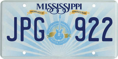 MS license plate JPG922