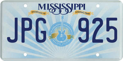 MS license plate JPG925