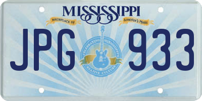 MS license plate JPG933