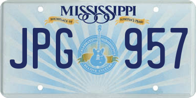 MS license plate JPG957