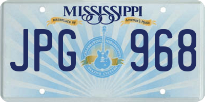 MS license plate JPG968