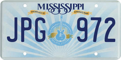 MS license plate JPG972