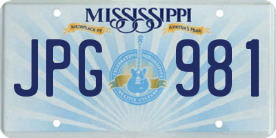 MS license plate JPG981