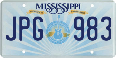 MS license plate JPG983