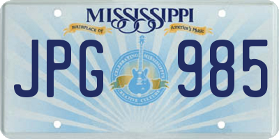 MS license plate JPG985