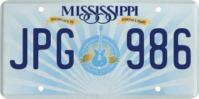 MS license plate JPG986