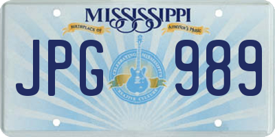 MS license plate JPG989