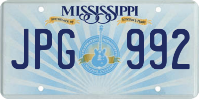 MS license plate JPG992