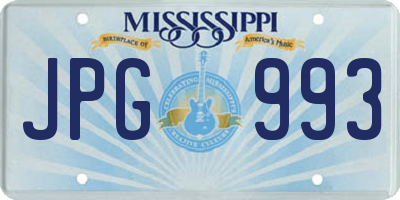 MS license plate JPG993